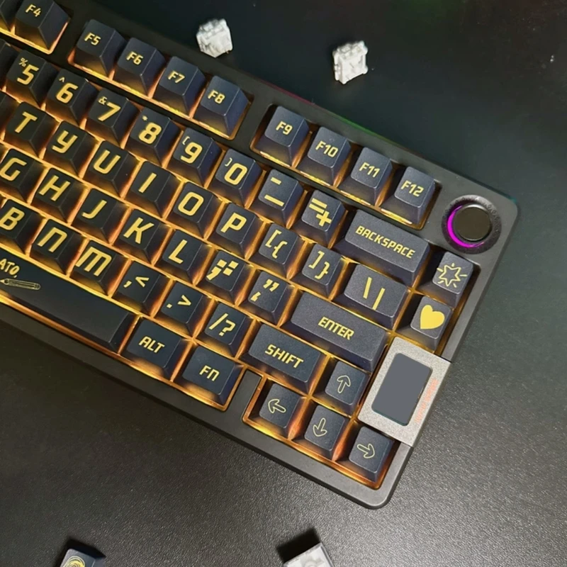 Black Gold Keyboard Keycaps High Stability for Mechancial Keyboard Keycap Set