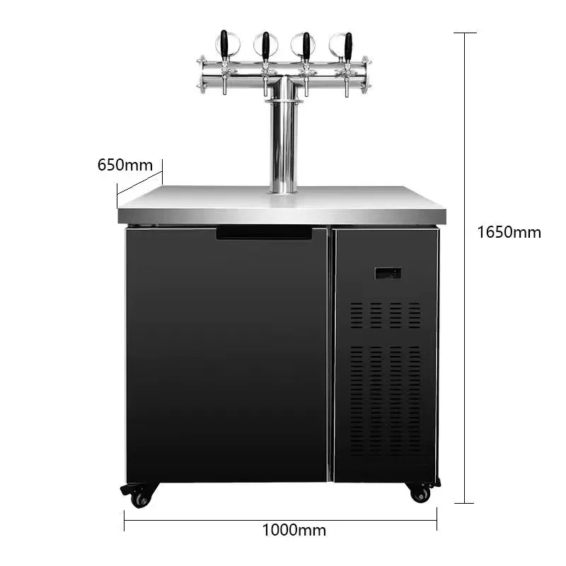 Stainless Steel Beer Machine, Draft Beer Cooler for Barbecue Stall, Hotel, Home Bar, Dispenser System