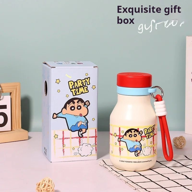 Kawaii Crayon Shin-Chan 470ml Gelas Minuman Dingin Produk Terlaris Produk Baru Kartun Kawaii Luar Ruangan Portabel Kapasitas Besar Hadiah Lucu