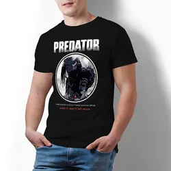 Predator T Shirt Action Movies Horror Short Sleeves Casual T-Shirt Printed Cotton Tshirt Male