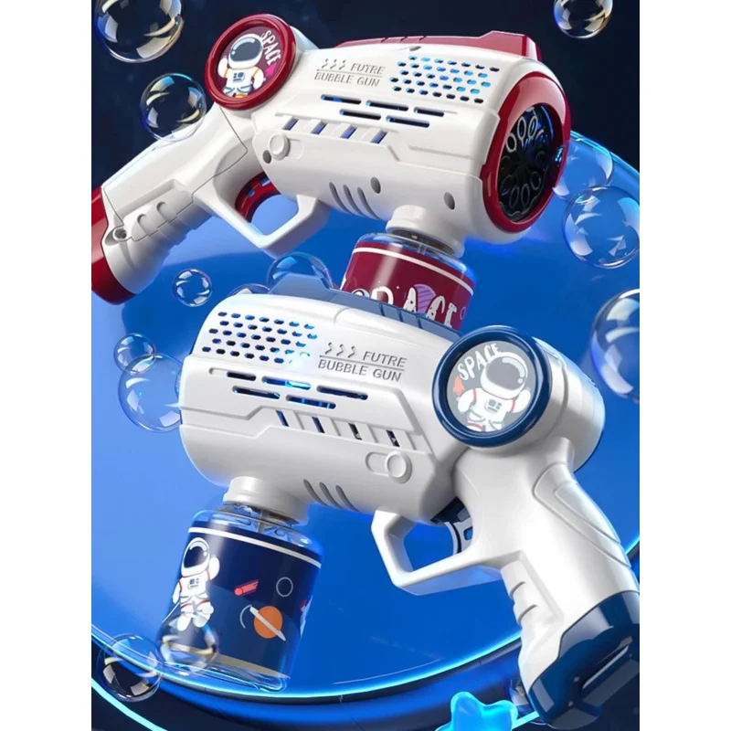 Bazuca elétrica Bubble Gun Toy para crianças, máquina totalmente automática, portátil, sopro poroso, brinquedos Stick, presente para crianças, espaço de verão