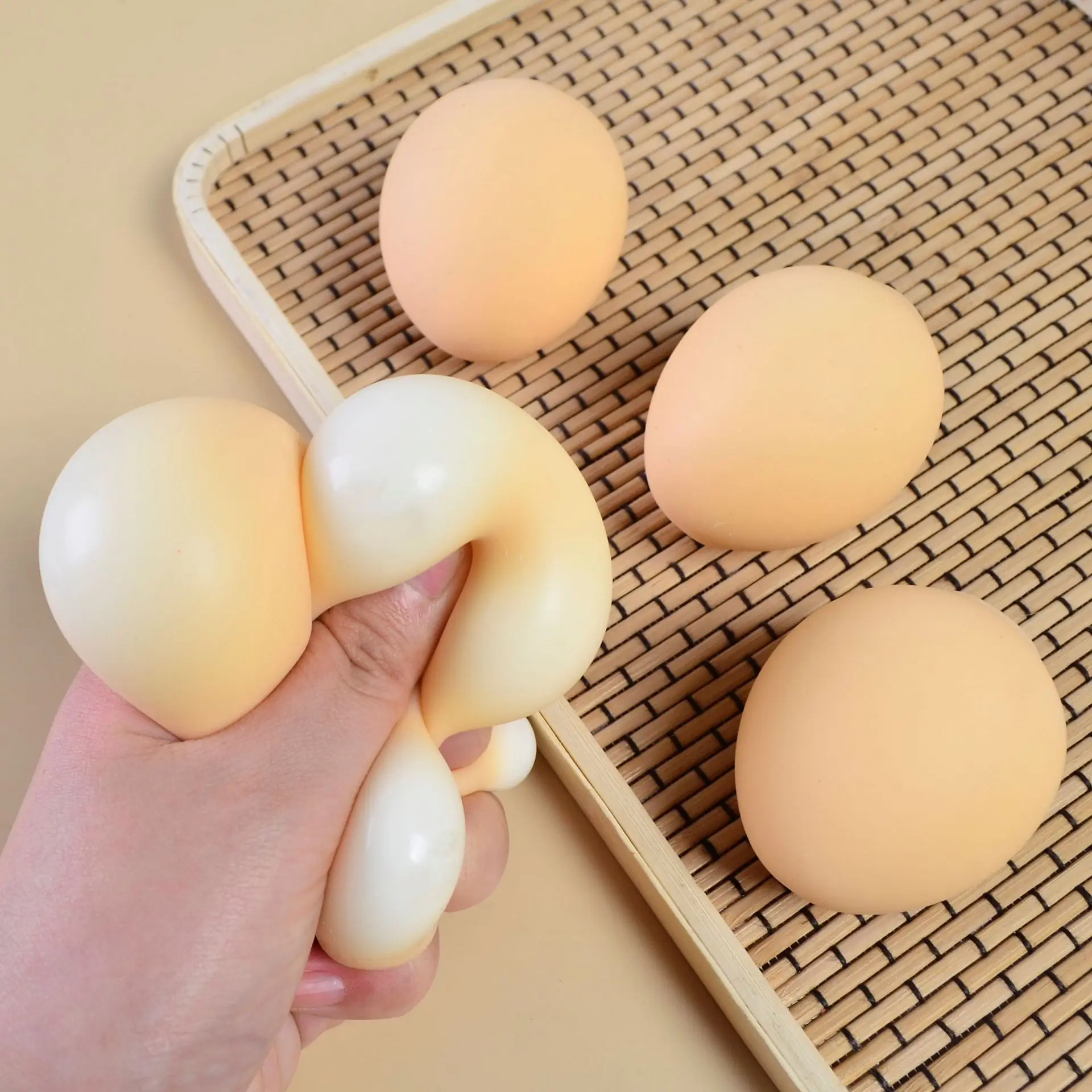 Ei-Quetschspielzeug: Smarte Eier, Lernspielzeug für Erwachsene, lustiges Entspannungs- und Stressabbau-Ei, Quetschball, Geschenk, Squishy Stresskiller