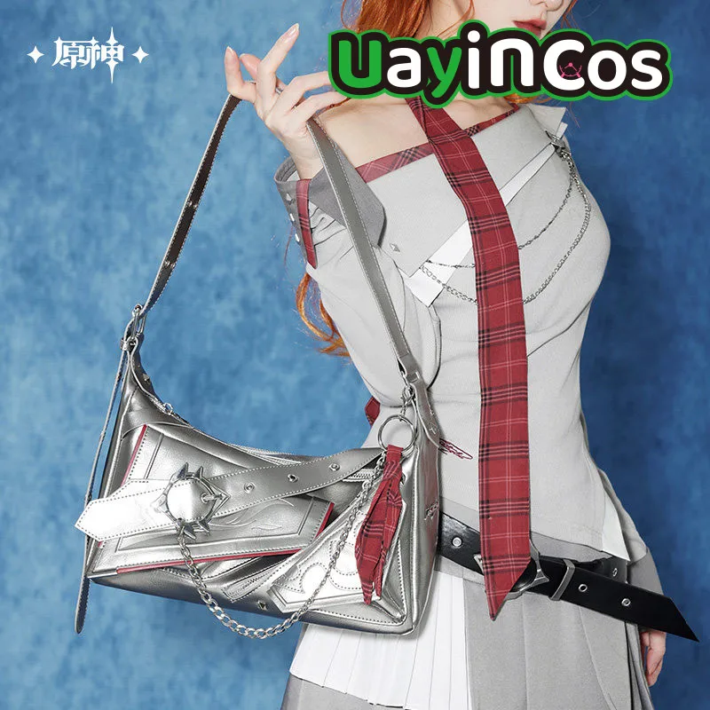 Original Genshin Impact Tartaglia Shoulder Bag Handbag Retro Fashion Crossbody Bag Impression Series Anime  Game Toy Kids Gifts