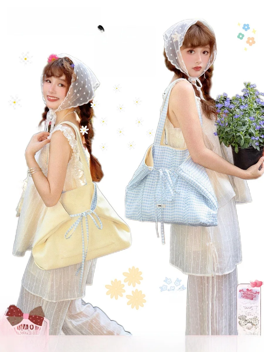 Lightweight Large Capacity Double-Sided Canvas Tote Bag with Sea Salt Cheese Pattern from Road Little Boat Spring Summer 2026