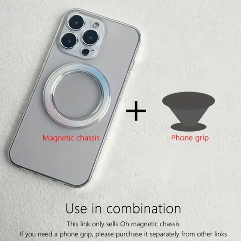 High quality Round Mac Safe Magnetic Base Sticker for IPhone 15 14 13 12 11 Pro Max Magsafe Socket Pocket Grip Bracket image 4