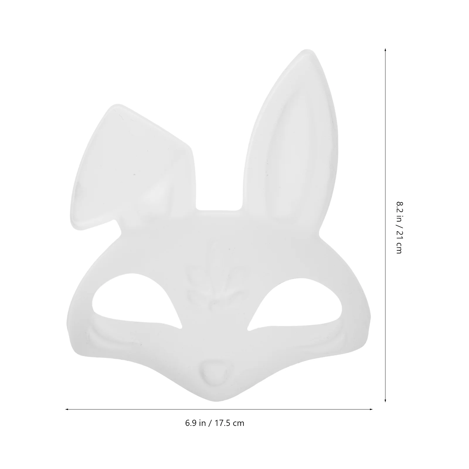 4 Pcs Hand Painted Mask Blank Animal Masks White Masquerade Bunny Mardi Gras for Women Rabbit Unpainted