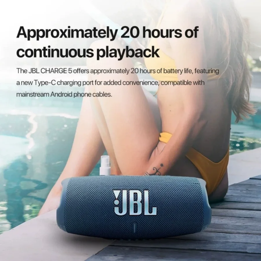 JBL Charge 5, восстановленный портативный Bluetooth-динамик, IP67, водонепроницаемый, 20 часов воспроизведения, PartyBoost Power Bank для путешествий на открытом воздухе