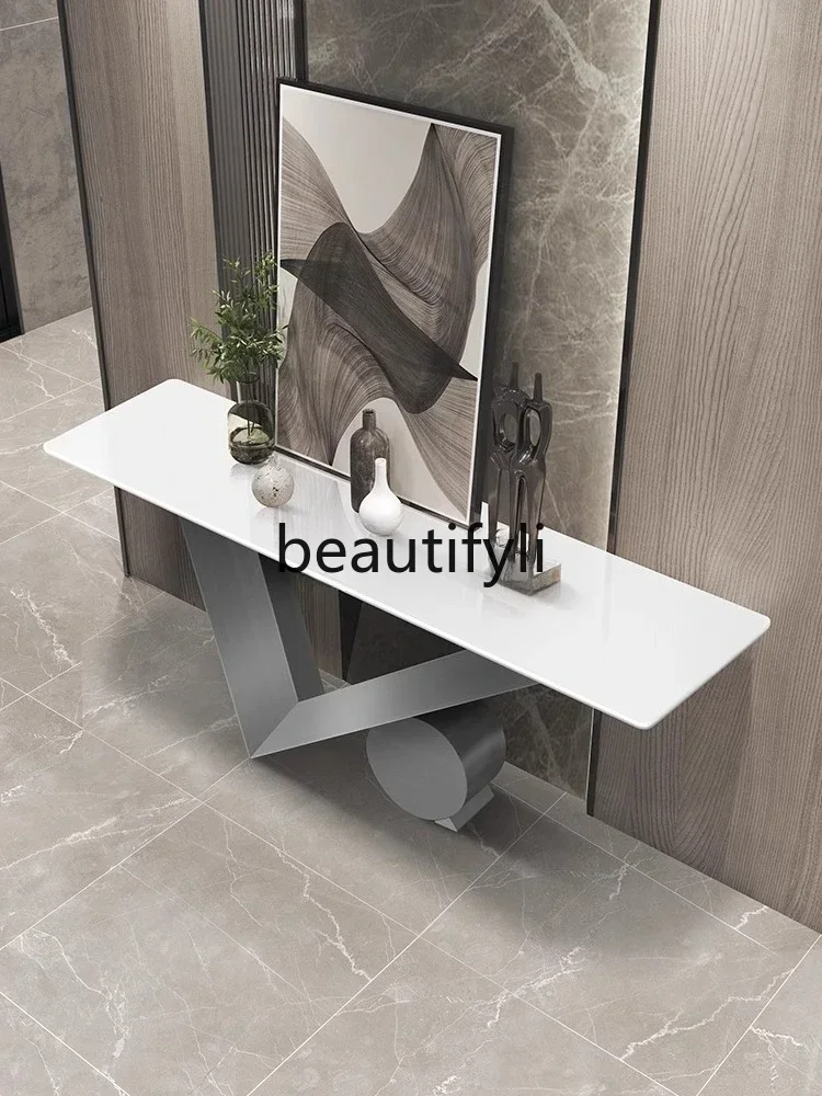 

Cy56 Nano jade crystal entrance table Modern light luxury high-end entrance table household, wall decorative cabinet