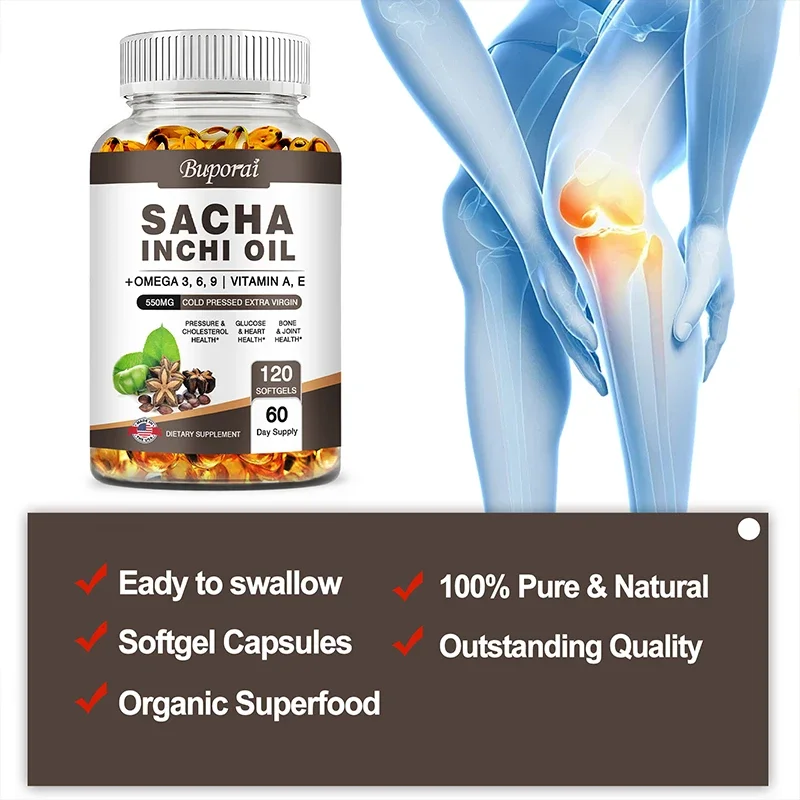 

Масло Sacha Inchi — Богатый источник Омеги 3, 6 и 9, Essential Fatty Acids — для добавок для здоровья мозга и сердца