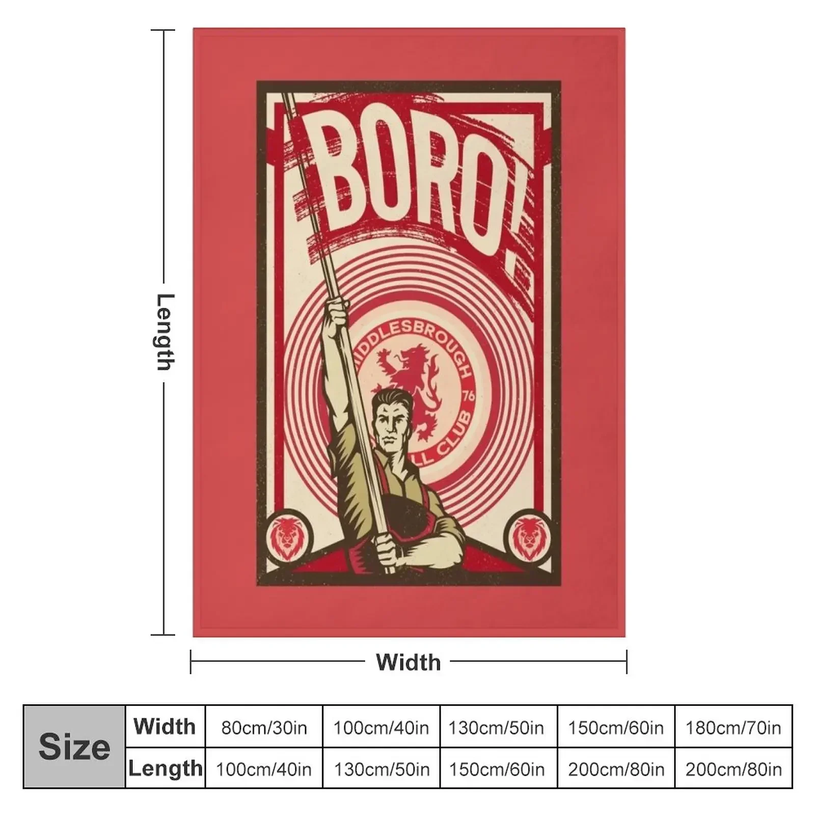 Middlesbrough The Boro Throw Blanket heavy to sleep warm for winter Heavy Blankets