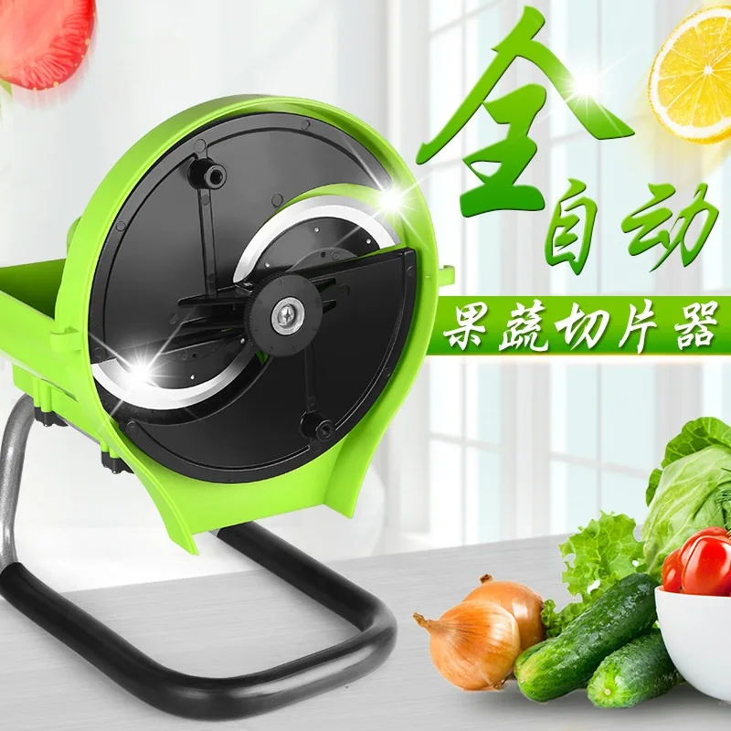 Manual Vegetable Cutter Adjustable Thickness - Multifunctional Fruit Slicer for Potato Lemon Cucumber, Kitchen Gadget