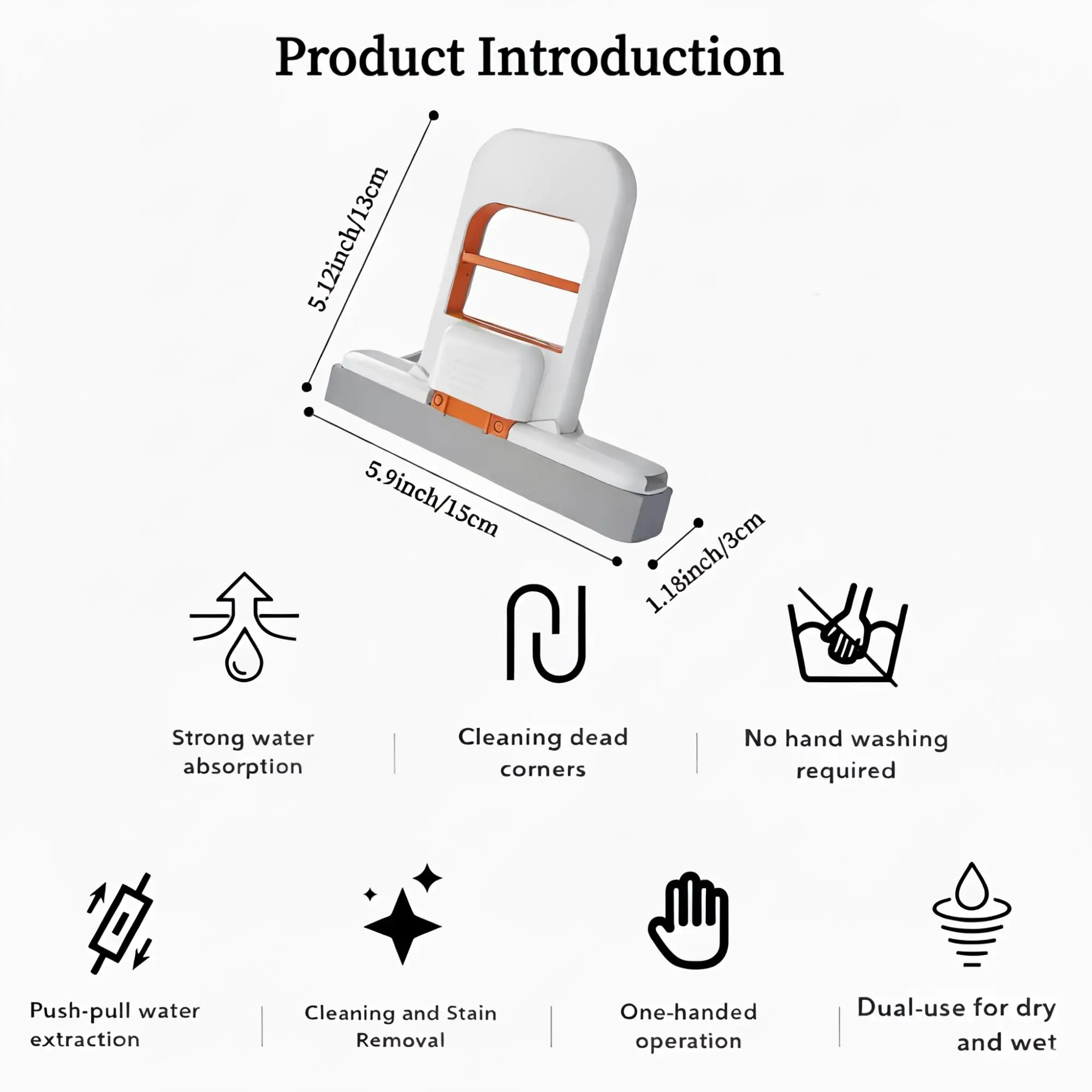 4pcs/set Handheld Mini Squeegee Sponge Cleaning Brush, Portable Multi Purpose Small Cleaner for Kitchen Counter, Sink, Window, Bathroom Tile, Stove Top image 2