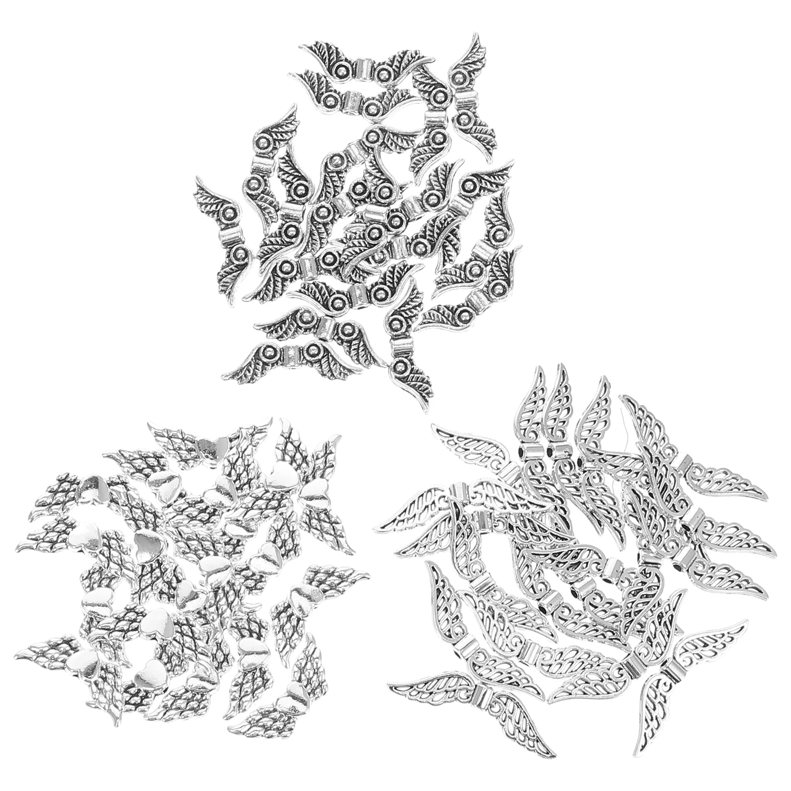 

60Pcs Small Angel Wings Charms Wing Beads Jewelry Making DIY Accessories Earrings Necklaces Bracelets Keychain Crafting