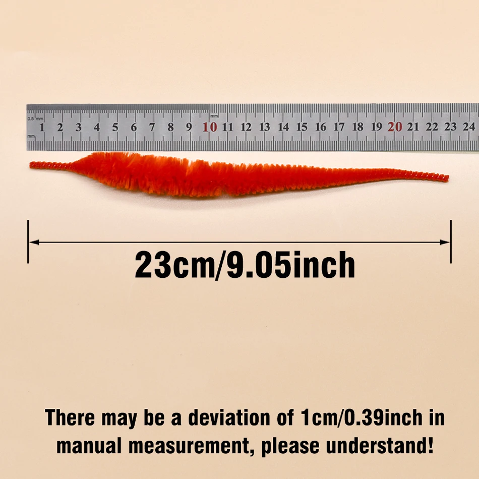 MNFT 12 Stück Mangum Dragon Tails Pike Muskie Steelhead Fliegenbindeköder Salzwasser Baitfish Fliegenschlange Wigle Tail Material Weiche Würmer – Detail 3
