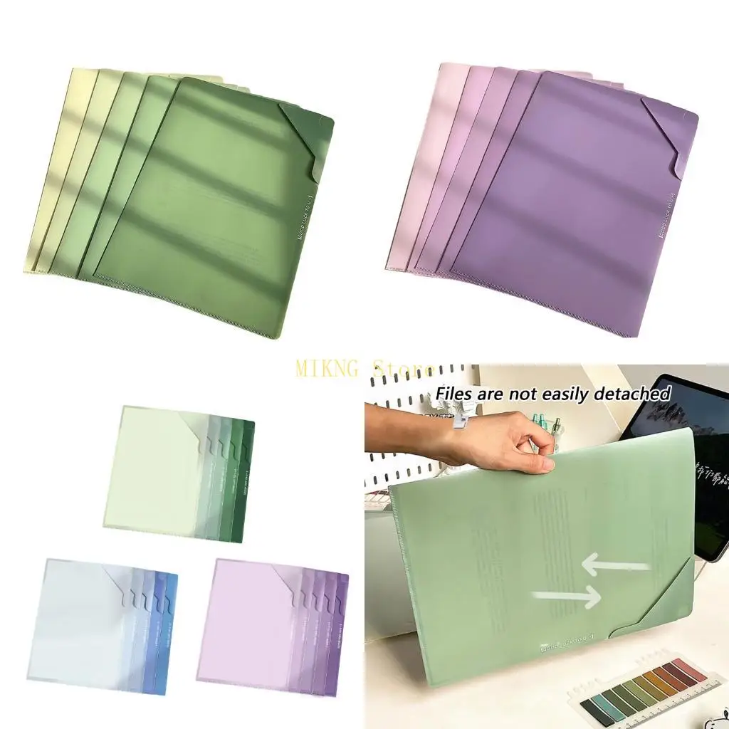 

5Pcs Clear Views File Folders Document Carry Pouches File Sleeve Plastic Materials Business File Organizers best sale
