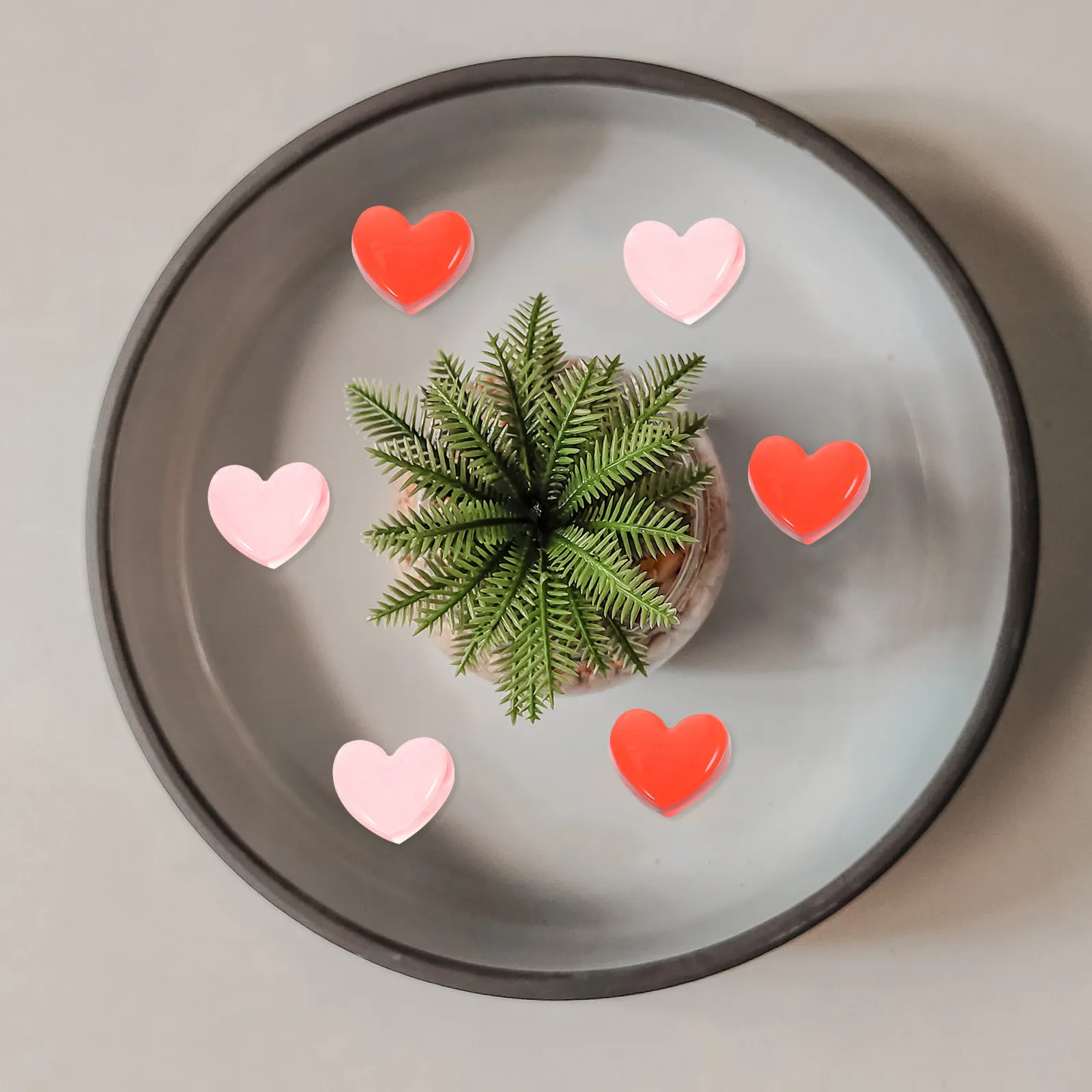 100Pcs Heart Shape Resin Vase Fillers for Centerpieces Table Scatter Wedding Decor Aquarium Tank DIY Craft Charm Decorative Gems