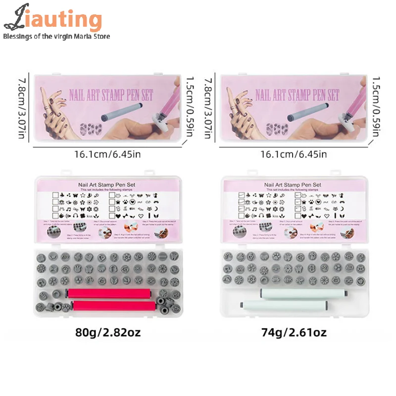 36/48PCS Nail Art Stamp Pen Set DIY Design Nail Handicraft Graffiti Flower Nail Stamper Nail Art Dotting Tools Simple Design