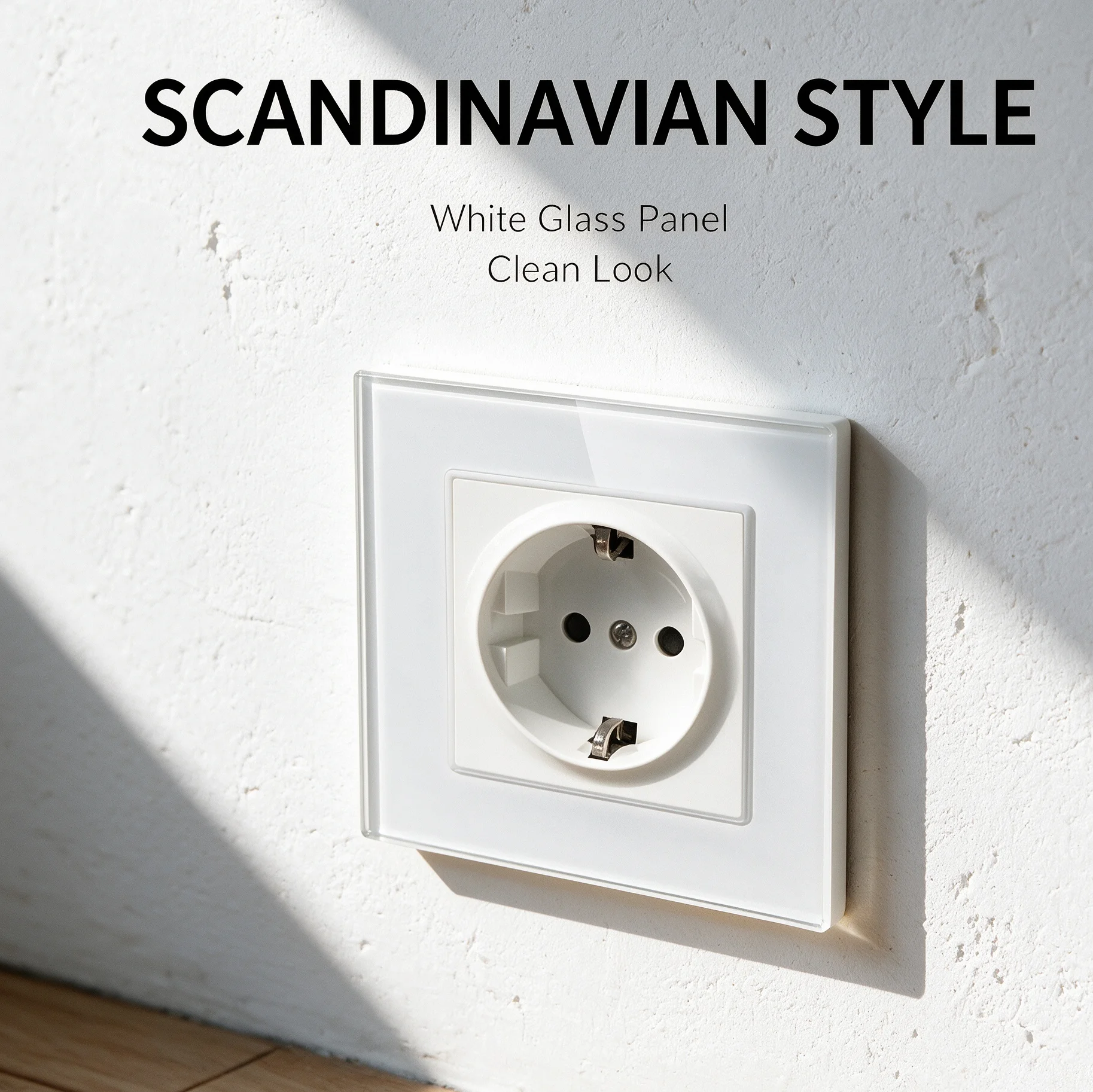 Wallpad EU Schuko Socket 16A 250V Tempered Glass Multi Packs Combined Shipment Lower Unit Cost DE RU Wall Outlet Home Hotel Bulk