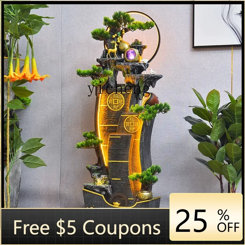 BJ-2 rockery water curtain wall flowing fountain ornament water feature entrance hotel lobby