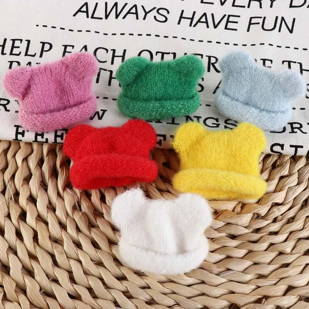 Gestrickte Mini-Strick mützen bunte handgemachte Materialien DIY Puppe dekorative Kappe niedlichen Mini gestrickte Finger kappe Kinder Mädchen Spielzeug