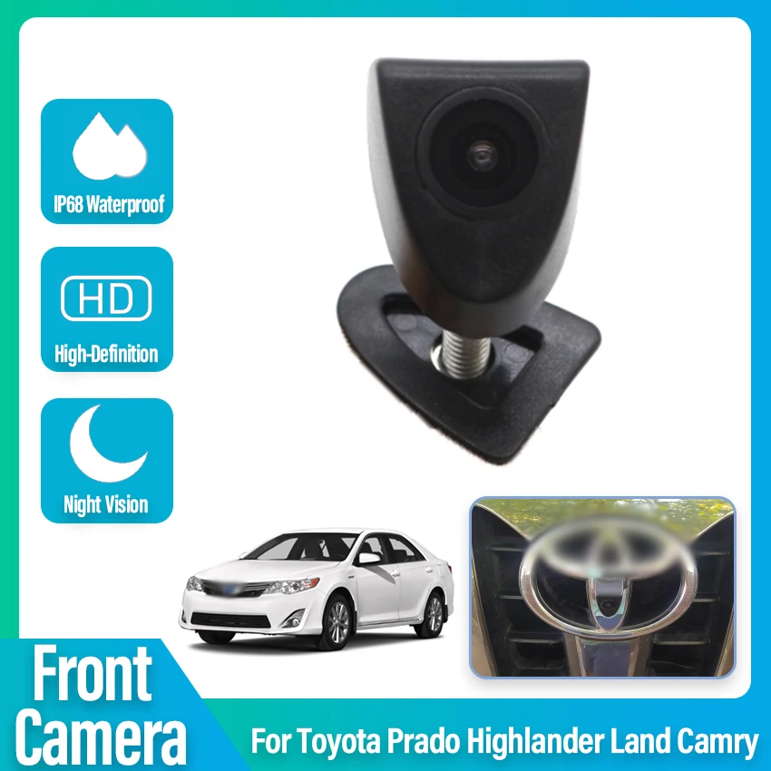 

CCD HD Car Front Logo Camera For Toyota Prado Highlander Land Camry Front View Reversing Backup Camera Parking Assistance