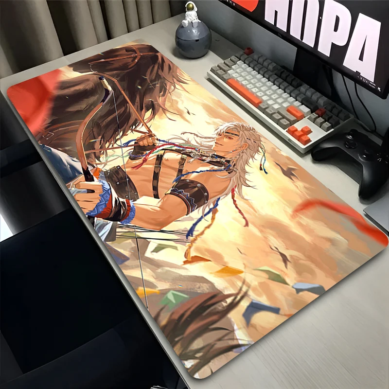 Alas Mouse Laptop Anime Alas Desktop Diperpanjang L-love dan Deepspace Sylus Alas Mouse Gamer Komputer Aksesori Gaming Alas Keyboard