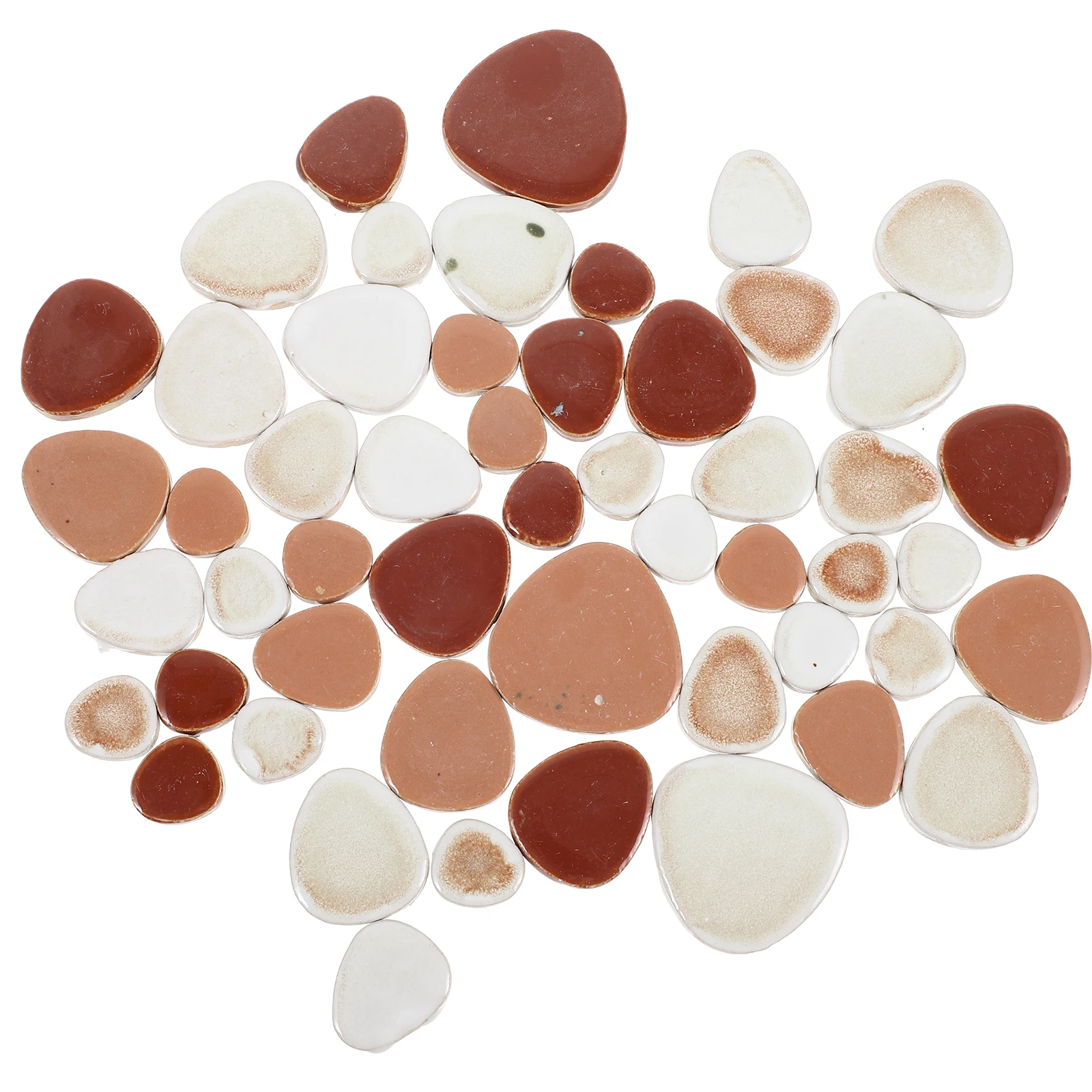 

1 set Ceramic Mosaic Craft Supplies Diy Decorative Tile Set For Art Projects Flat Surface Tiles For Crafts Pepple Tiles Glass