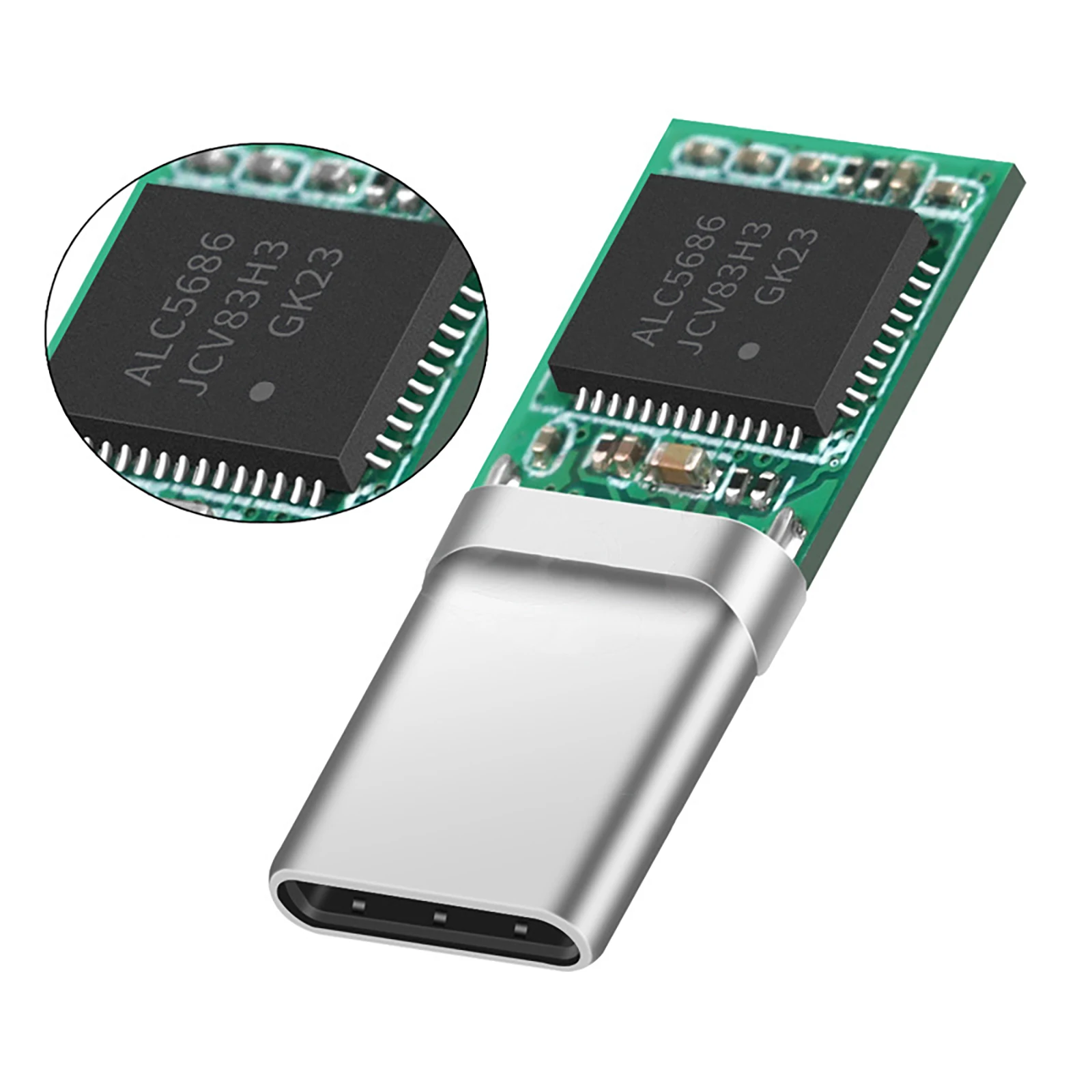 DAC Decoding Type C Plug For Phone ALC5686 Chip 32bit 384khz USB C Fast Charging Type C Connector Hifi Headphone Plug Connector