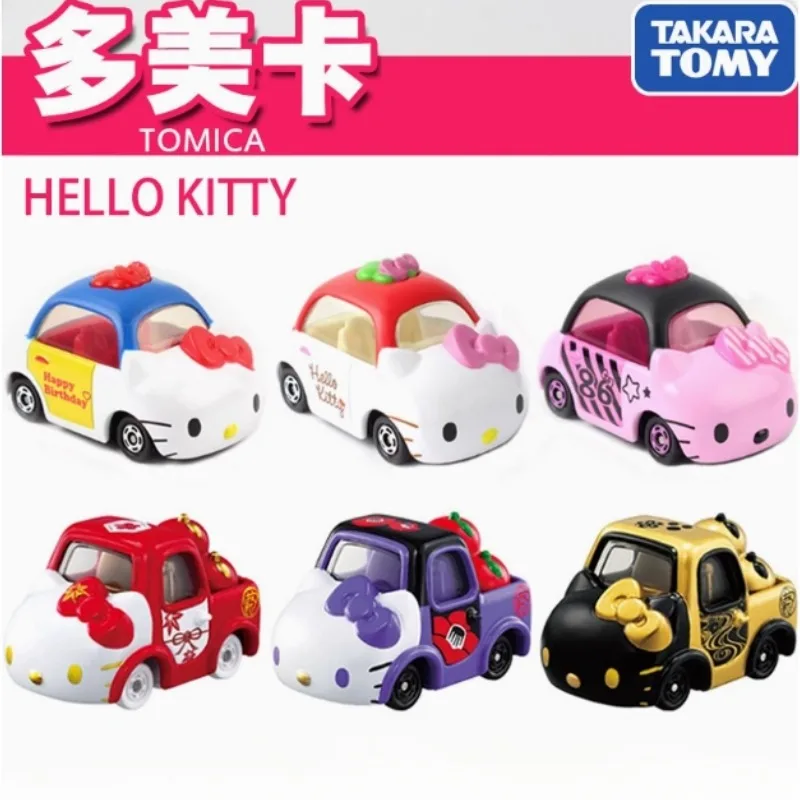 

TAKARA TOMY Dream TOMICA Hello Kitty, металлический литой автомобиль, куклы, игрушки, украшения, винтажный автомобиль, масштабная модель 1:60, милые подарки для детей