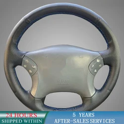 Customized Car Steering Wheel Cover Microfiber Leather Braid Car Accessories For Mercedes Benz W203 C-Class 2001-2007