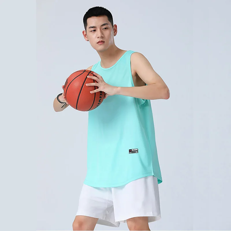 

Men Summer Loose Sports and Casual Jersey Shirt without Sleeveless Plain Athletic Running Tank Top Vest Basketball Shooting Tee