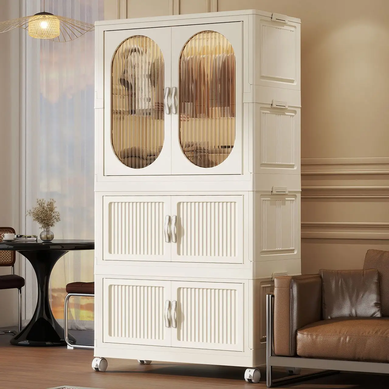 

Simple wardrobe for home use baby and children's clothing organizer baby wardrobe plastic storage no installation storage ca