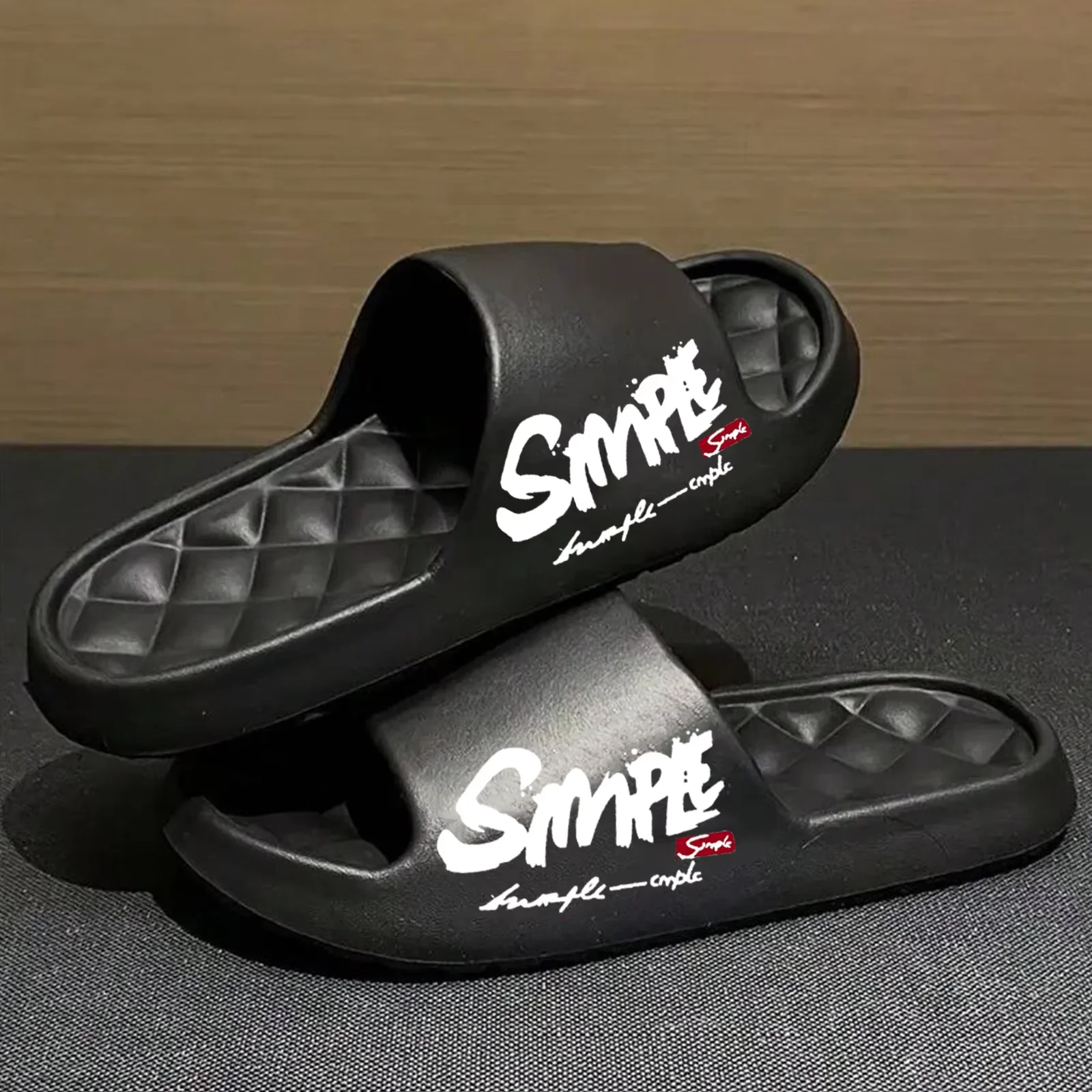 Pantuflas de Moda para Hombre para las Cuatro Estaciones, Pantuflas de Baño Perforadas Suaves, Casuales, Antideslizantes e Impermeables, Adecuadas para Baño y Natación