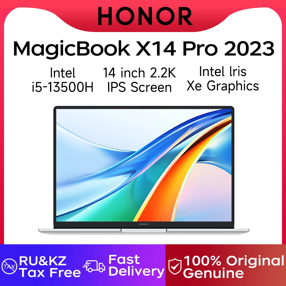 Ноутбук Honor MagicBook X14 Pro 14 дюймов 2023 Core Edition i5 13500H 16 ГБ 512 ГБ/1 ТБ 60 Гц 2,2K HD с защищенным экраном Тонкий ноутбук Ноутбук Honor MagicBook X14 Pro 14 дюймов 2023 Core Edition i5 13500H 16 ГБ 512 ГБ/1 ТБ 60 Гц 2,2K HD с защищенным экраном Тонкий ноутбук