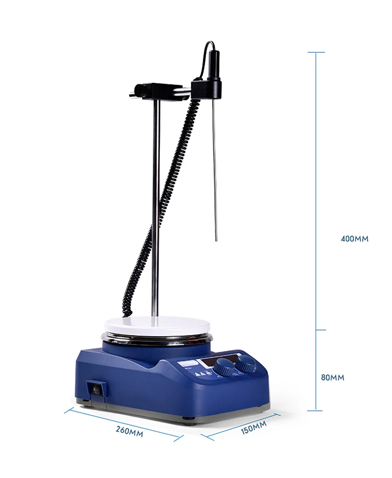 IKEME agitatore magnetico 3L Mixer magnetico con Display digitale con agitatore per riscaldamento a piastra riscaldante agitatore da laboratorio