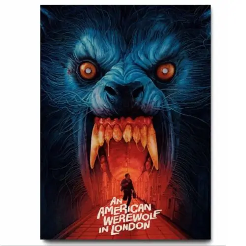 An American Werewolf in London 1981 Movie Artwork Printed on Sign