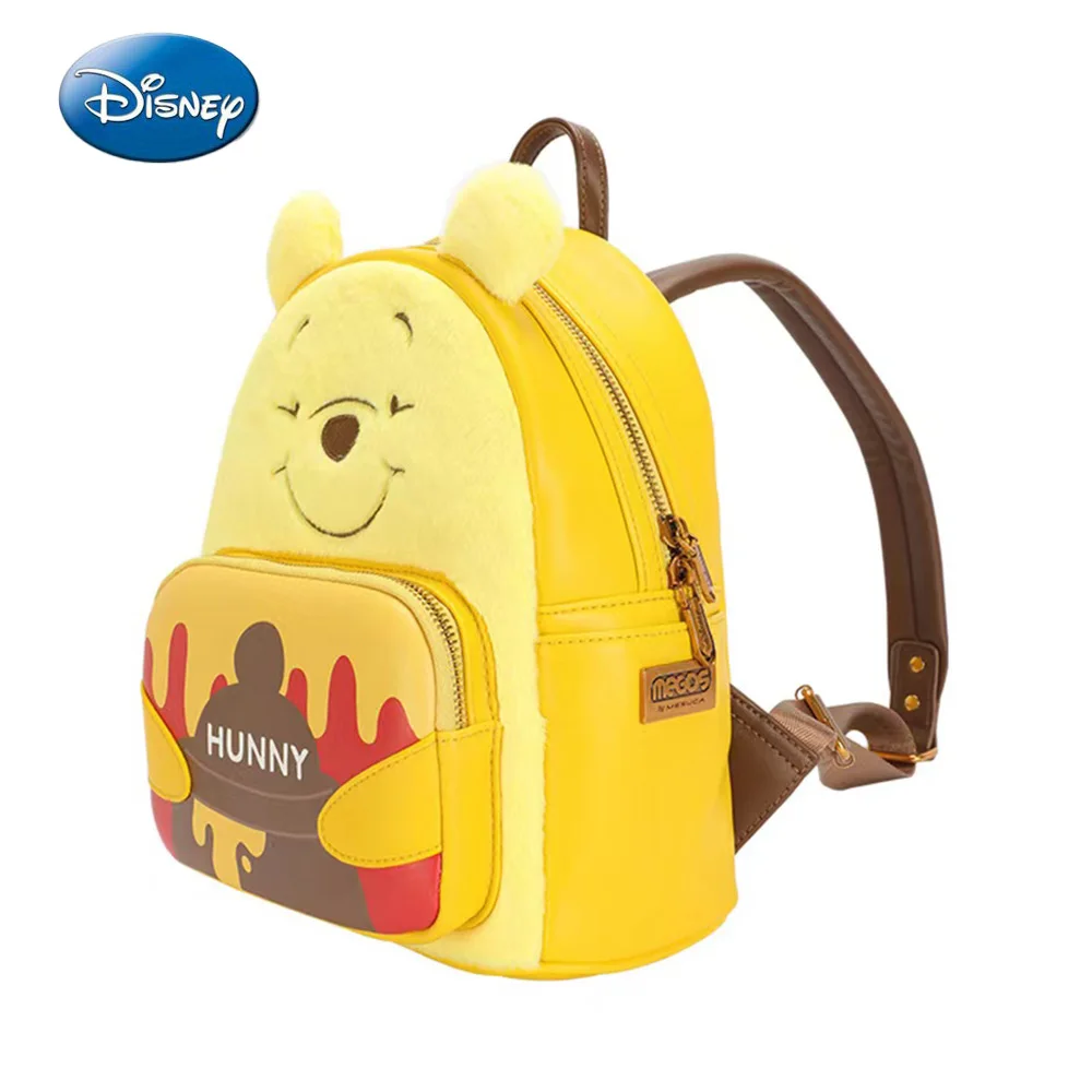 1PC Disney Officially Licensed Winnie The Pooh Cartoon Shoulder Bag Fashionable Exquisite Large Capacity Party Backpack