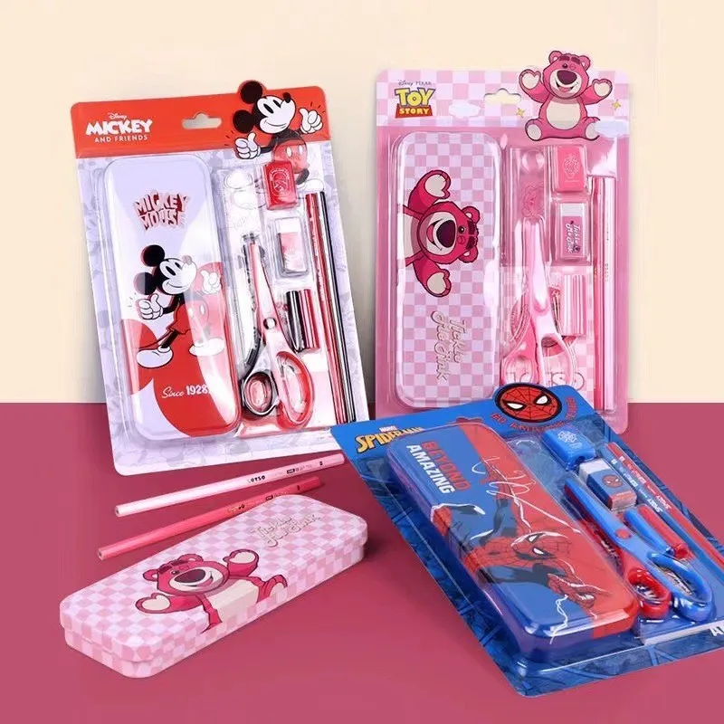 

10pcs Disney Strawberry Bear Stationery Set Cartoon Frozen Princess Elsa Character Stationery Children's Learning Birthday Gift