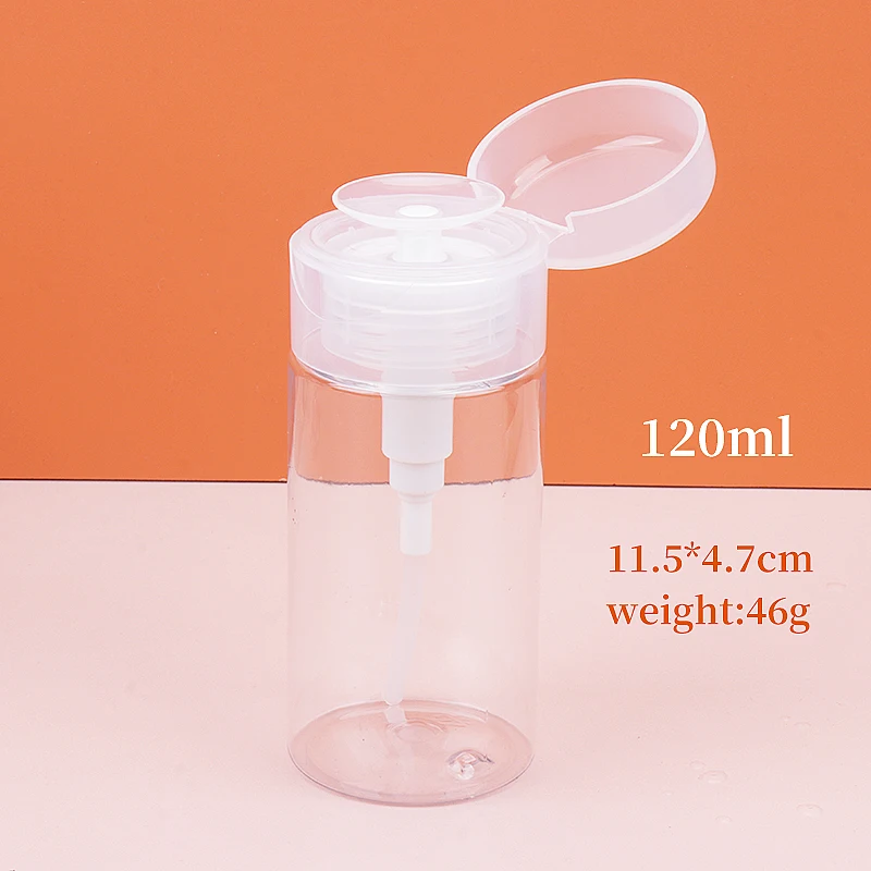 120/200ML Nail art Presse Flasche Nachfüllbare Spender Tragbare Reise Sauber Waschen Nagellack Entfernen Wasser Make-Up Spray flaschen – Detail 8