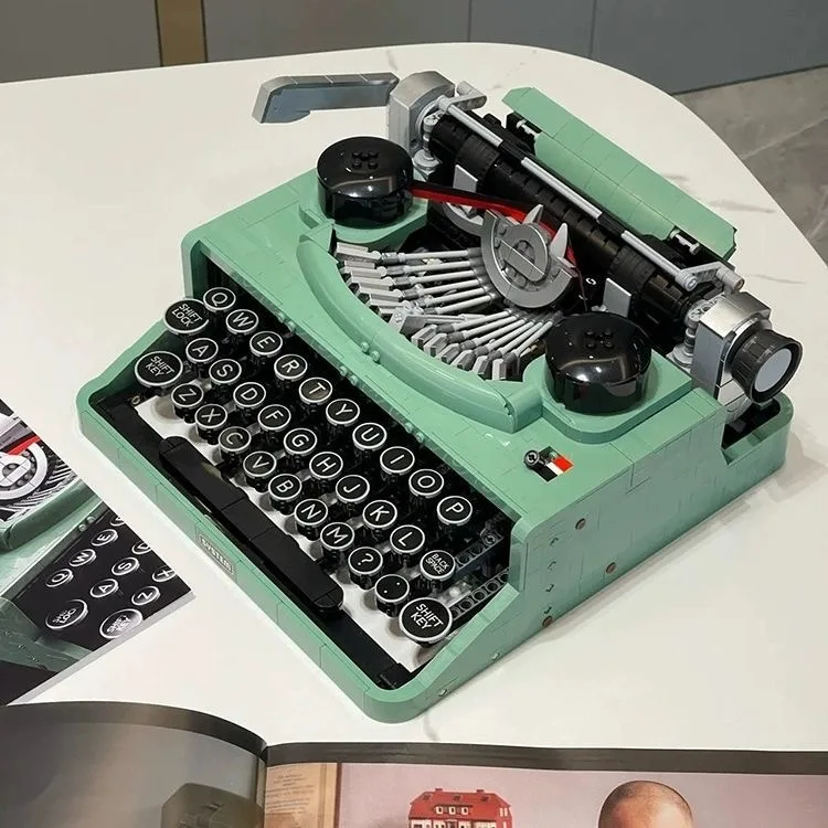 

Retro Typewriter Building Blocks Puzzle Assembly Toys Creative Models for Adults with High Difficulty Gifts for Boys and Girls