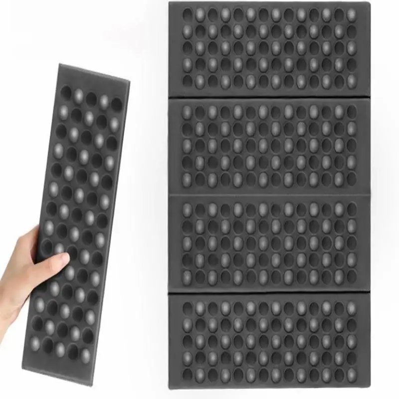 Tapis de massage nid d'abeille pliable en 4 parties en XPE, coussin d'extérieur pour la randonnée, l