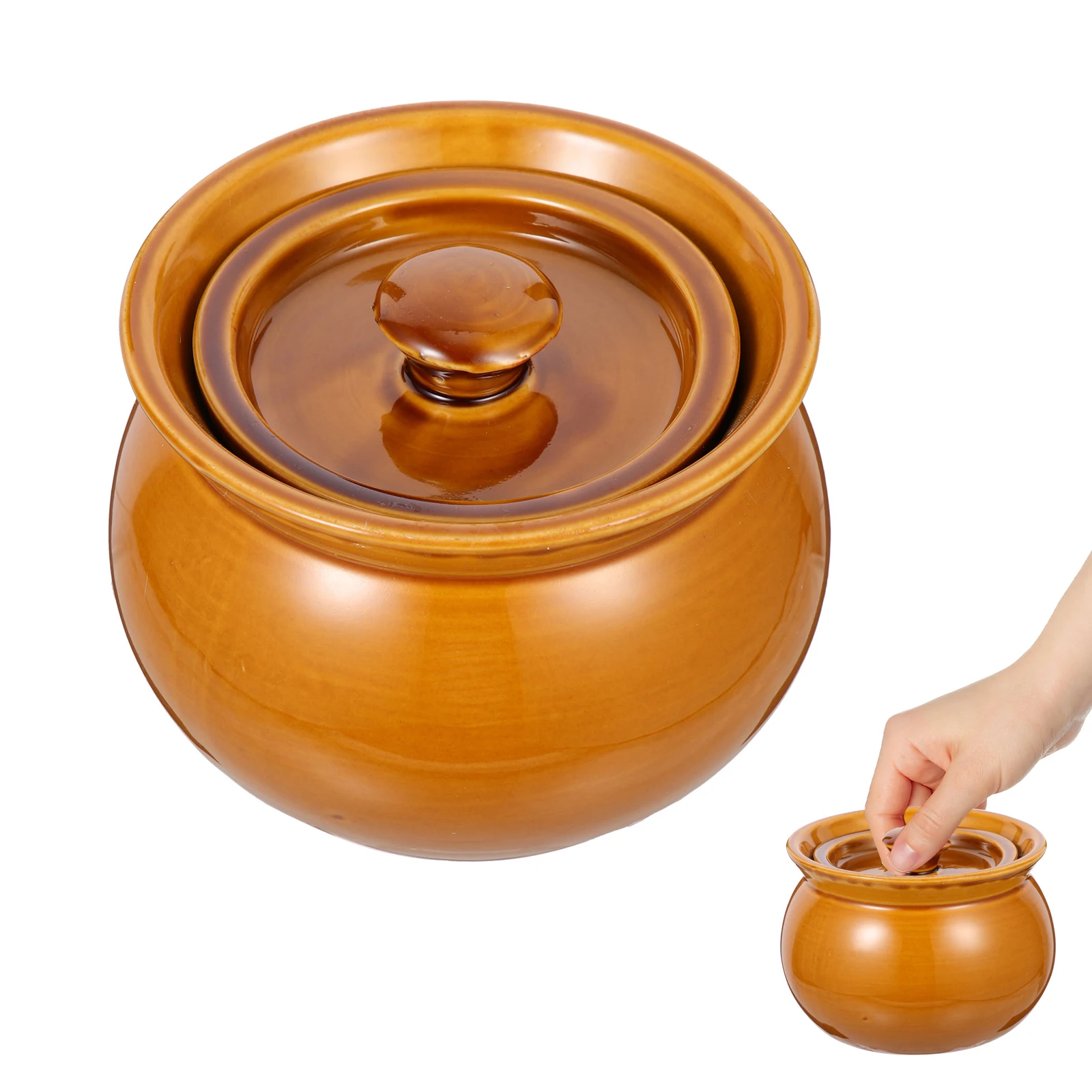 

Керамическая кастрюля для супа, кухонная кастрюля для тушения, устойчивая к высоким температурам для домашнего использования в ресторане, бытовая керамическая миска для приготовления пищи