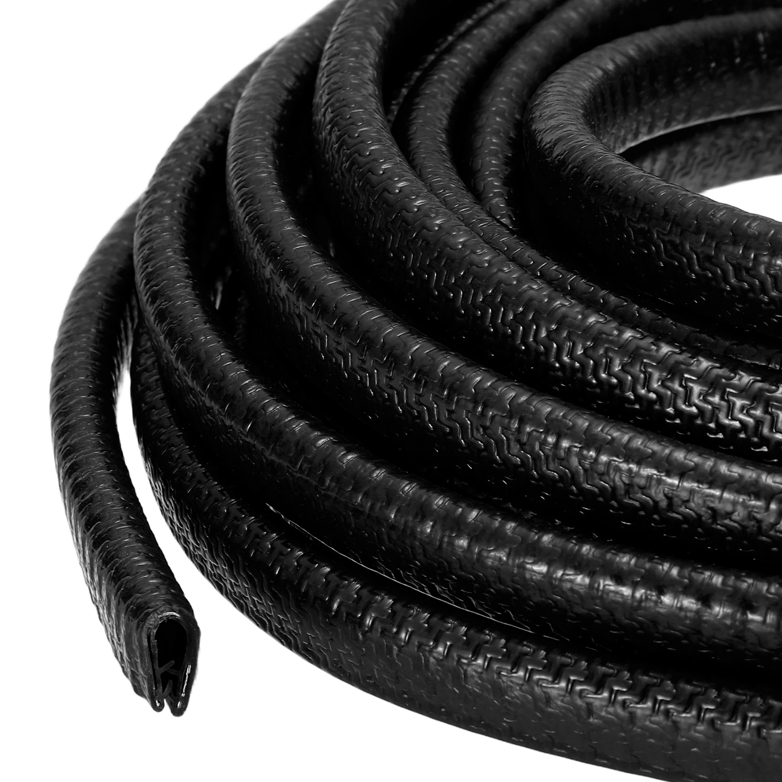 Bande d'étanchéité de protection de bord en caoutchouc, 6/10M, canal en U, avec Clips métalliques, pour porte de voiture, trappes en tôle, coins de Table