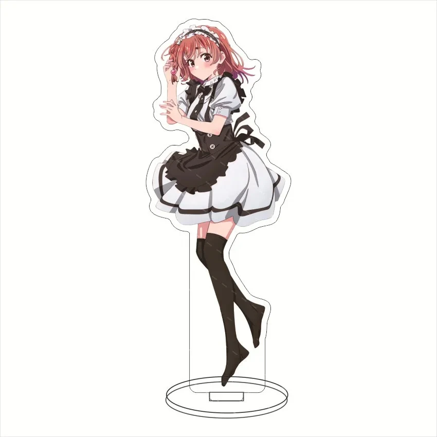 

Hot Anime Rent A Girlfriend Figures Ichinose Nanami Maid attire Cosplay Acrylic Stand Model Plate Desk Decor Standing Fans Gift
