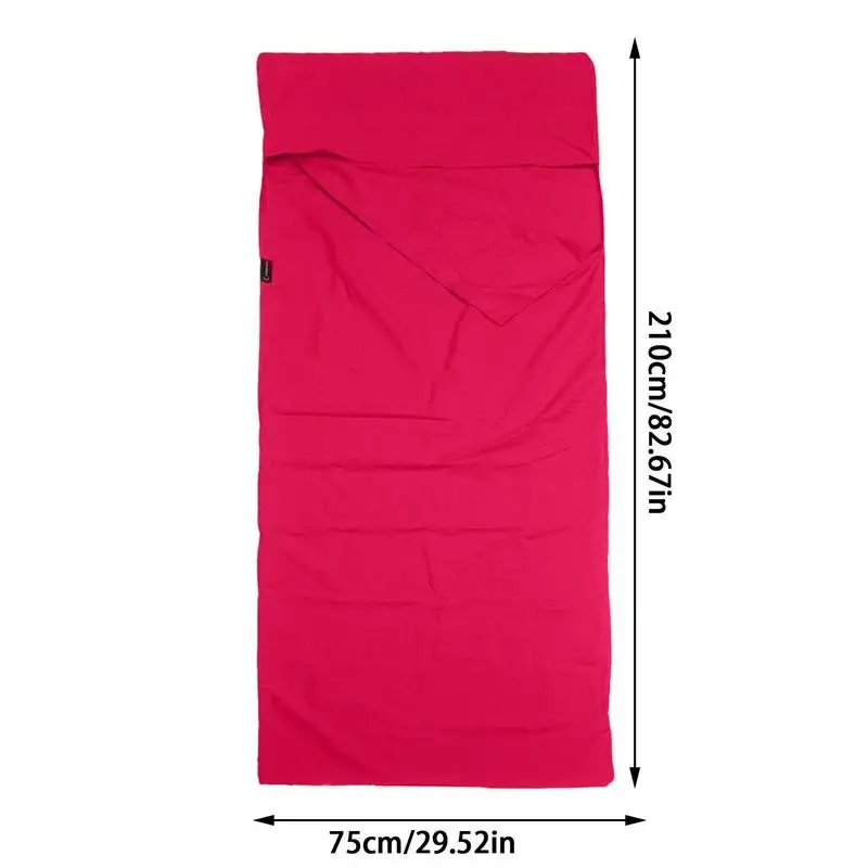 75x210cm Outdoor Single Sleeping Bags Liner Ultralight Silk Sleeping Bag Liner with Pillow Bag for Backpacking Hotel Camping