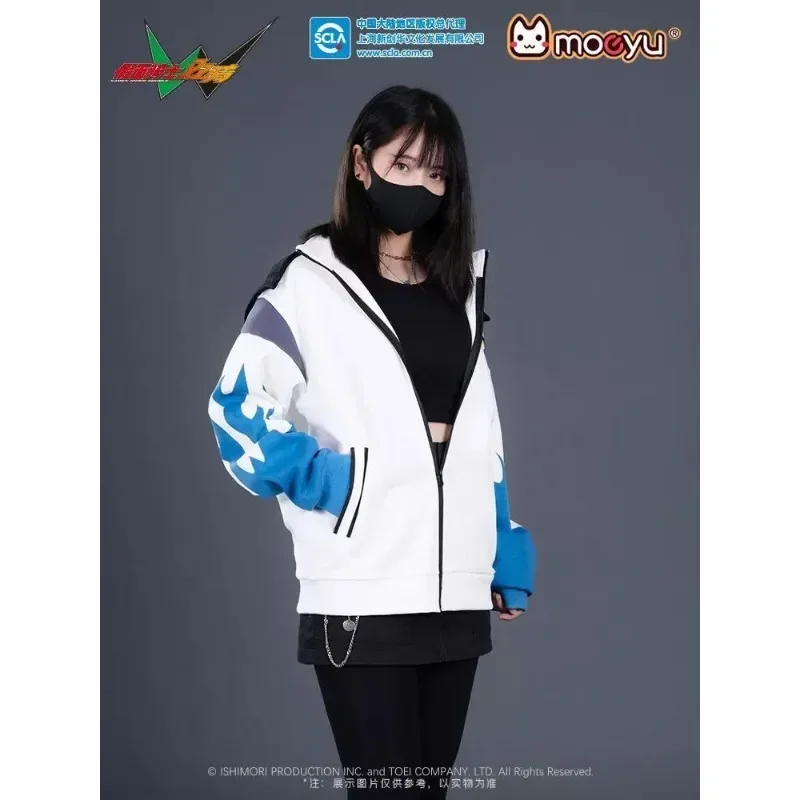 Oryginalny Kamen Rider Eternal Riding Zimowy pogrubiony sweter Eternal Velvet Warm Impression Splicing Hooded Zipper Cardigan