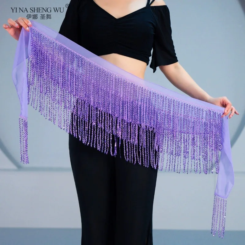 

Women's Bellydance Sequins Tassel Hip Scarf Dance Performance Waist Chain Oriental Dance Wear Waist Decoration Accessories Belt