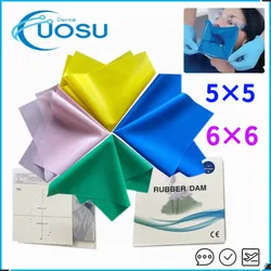 36 Pcs Dental Rubber Dam Sheet Natural Latex Rubber Barrier Dams Black Blue Purple Pink Green Yellow Teeth Whitening for Adult