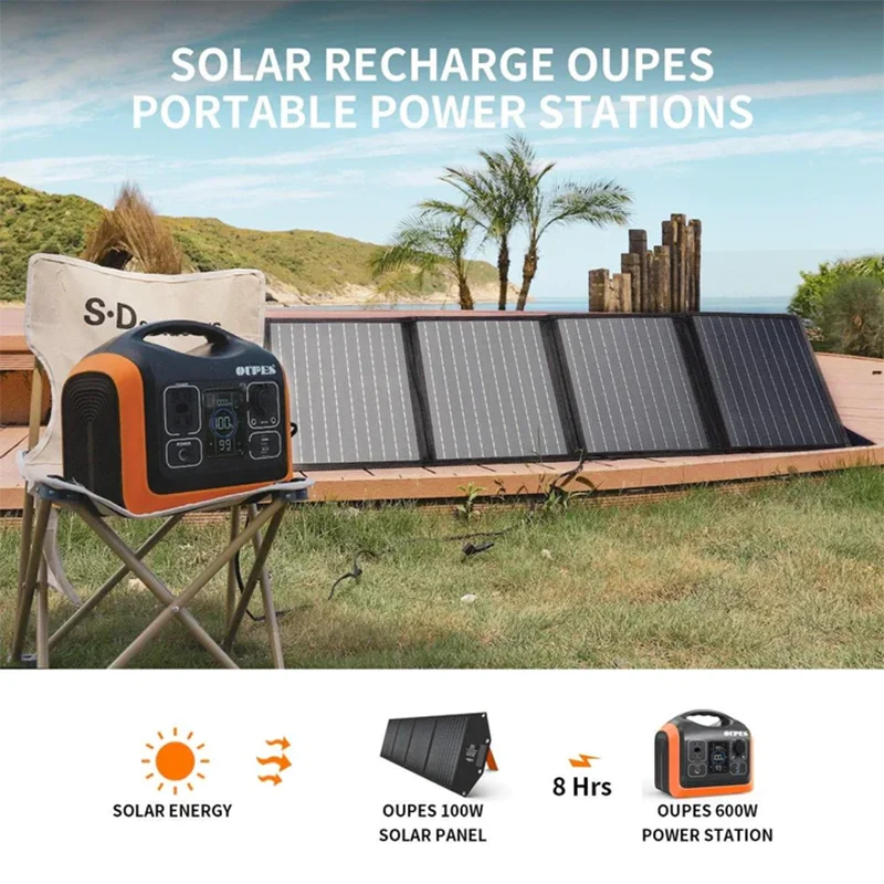 Flexible 100W Solar Panel 18V Portable Solar Charging Panel House Powerful Recharge 600W Battery Power Solar System