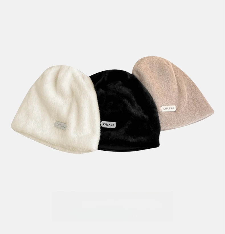 Gorros de moda de otoño e invierno para mujer, gorro de punto holgado informal para exteriores, gorro de Jersey grueso y cálido versátil